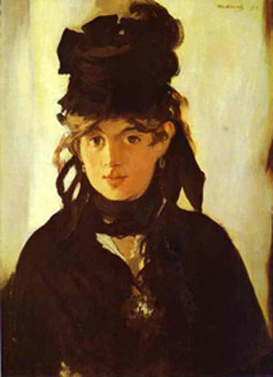 Retrato de Berthe por Edouard Manet